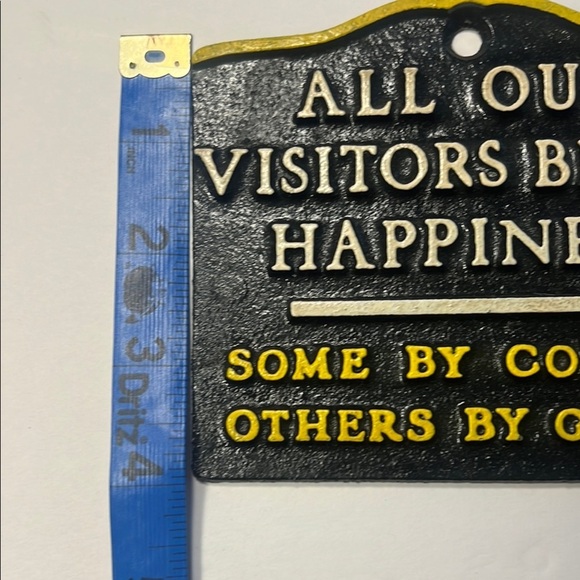 Vintage Black and Yellow Decorative Sign - Picture 6 of 15